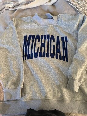 Michigan Graphic Crewneck Sweatshirt - Gray/Blue